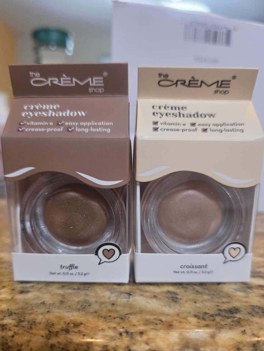 The Creme Shop Crème Eyeshadow - Truffle & Croissant (Brown, Cream)